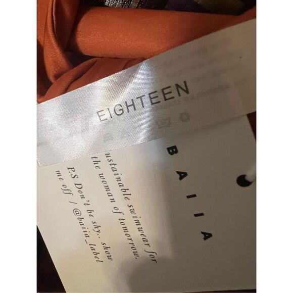 NWT Baiia Australia Sustainable Reversible One Shoulder Bathing Suit Sz 18 - Picture 6 of 6